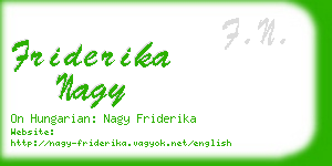 friderika nagy business card